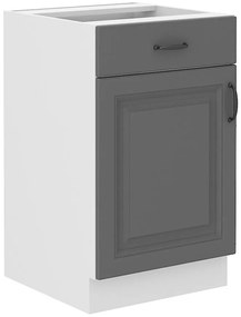 Kuchynská skrinka Stilo dustgrey/biely 50d 1f 1s bb