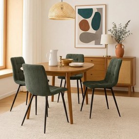 Set - 4 ks Jedálenská stolička AVENBERG ARDEN, zelená