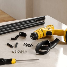 Oceľová roztiahnuteľná garniža 107 - 305 cm Loop – Umbra