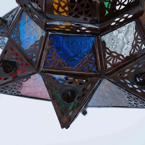 Orientálna závesná lampa Jawhara farebná