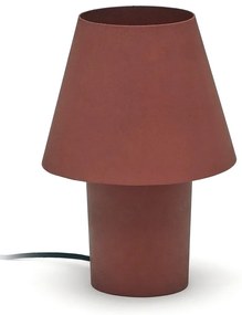 Stolová lampa v terakotovej farbe s kovovým tienidlom (výška 30 cm) Canapost – Kave Home