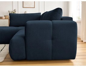 Tmavomodrá rozkladacia/s úložným priestorom rohová pohovka (ľavý roh/do L) Fuji – Bobochic Paris