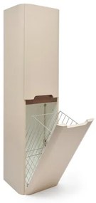 Kúpeľňová skrinka vysoká s košom na bielizeň SAT Fusion 40x149x33 cm pieskovo béžová mat SATFUSIONV40BEK, 1 ks