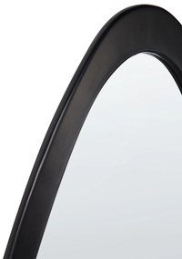 Drevené nástenné zrkadlo 79 x 180 cm čierne BLET Beliani