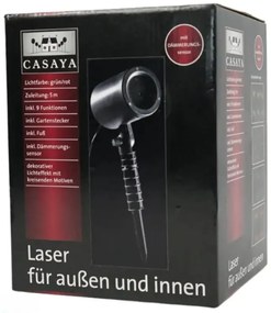 LED laserový projektor s rotačným efektom LUMINEO 9 funkcií, čierny