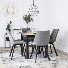 PROXIMA.store - Čalúnená jedálenska stolička RICK FARBA: sivá, MATERIÁL: zamat