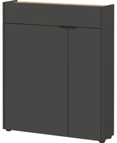 Antracitová skrinka 82x102x22 cm Ameca – Germania