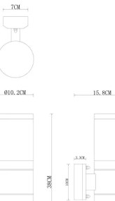 Globo 32014-2BS - Vonkajšie nástenné svietidlo XELOO 2xE27/60W/230V IP44