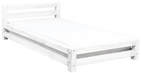 Biela jednolôžková posteľ MODERN 120x180