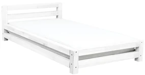 Biela jednolôžková posteľ MODERN 120x180 | BIANO