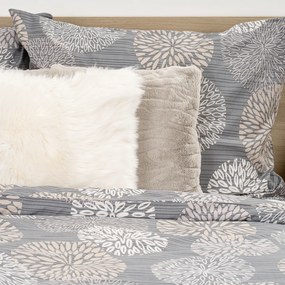 4Home Bavlnené obliečky Grey Petals, 220 x 200 cm, 2 ks 70 x 90 cm