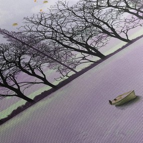 Obraz - Pramice na jazere (90x60 cm)