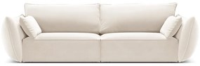 Béžová zamatová pohovka 208 cm Vanda – Mazzini Sofas