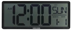 Karlsson 6020BK digitálne hodiny čierna, 35 cm