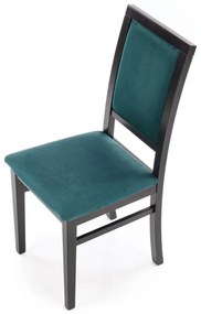 Halmar Jedálenská stolička Sylwek 1, čierna/tmavo zelená
