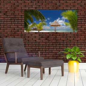 Obraz - Pláž s bielym pieskom (120x50 cm)