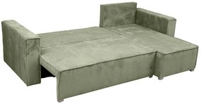 Mentolová rohová pohovka SMART COSARO, obojstranná + 2 vankúšiky ZDARMA