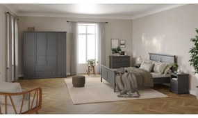 Sivá šatníková skriňa 181x201 cm Paris – Tvilum