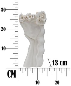 Biela porcelánová váza Mauro Ferretti Cute Woman
