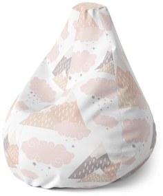 Sablio Sedací vak Pear Detské piramídy - 70 x 95 x 15 cm