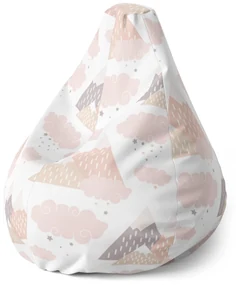 Sablio Sedací vak Pear Detské piramídy - 70 x 95 x 15 cm