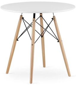 Okrúhly stôl TODI 80 cm biely