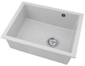 Gamma Decor 5040, 1-komorový granitový drez 560x460x180 mm, biela, GMA-ZLE000082