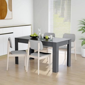 Jedálenský stôl sivý 140x74,5x76 cm drevotrieska