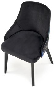 Čalúnená stolička ENDO - zamat, čierna