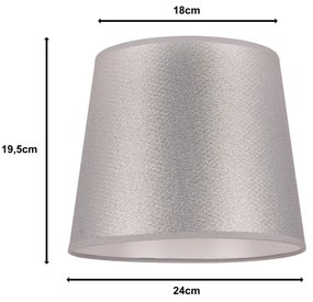 Duolla - Tienidlo k stolnej lampe CLASSIC M E27 pr. 24 cm strieborná