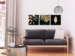 Artgeist Obraz - Floristic Splendor (3 Parts) Veľkosť: 120x40, Verzia: Na talianskom plátne