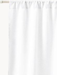 Ľanové polopriehľané závesy's multifunkčnou páskou Shelly, 2 ks, Š 140 cm