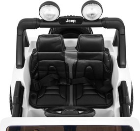 Ramiz Jeep Wrangler Rubicon na batérie pre deti biely + diaľkové ovládanie