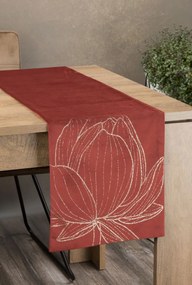 Dekorstudio Elegantný zamatový behúň na stôl BLINK 12 tehlový Rozmer behúňa (šírka x dĺžka): 35x220cm