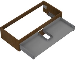 Mexen Box-A, závesná skrinka 100 cm, 1 zásuvka, orech, 91AX0-1000-235-1-86