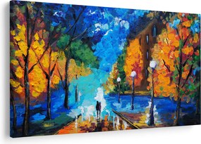Obraz - Milenci, Pointilizmus (90x60 cm)