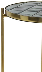 Zlato hnedý kovový stolík Girardot - Ø 41 * 42 cm