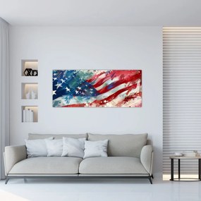 Obraz - Vlajka USA (120x50 cm)