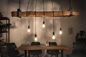 Priemyselná závesná lampa z masívu Barracuda 152cm