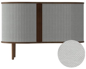 Sivo-hnedá nízka komoda v dekore duba s posuvnými dverami 100x67 cm Audacious – UMAGE