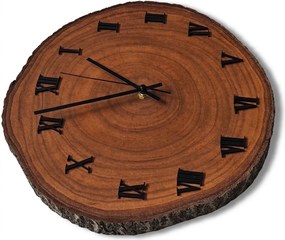 Nástenné hodiny z prierezu kmeňa | KORO: Amber - 3072 26-29 cm 4812-115559 KOR005