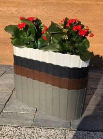 Plastový balkónový kvetináč DDECZ400 38,3 cm - antracit