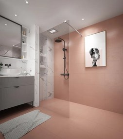 Erga Paris, sprchová zástena Walk-In 80x200 cm, 8mm číre sklo, biely matný profil, ERG-V02-PARIS-080x200-CL-WH