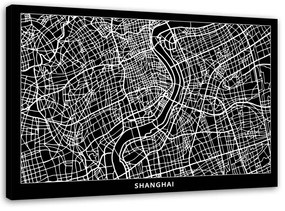 Gario Obraz na plátne Plán mesta Šanghaj Rozmery: 60 x 40 cm