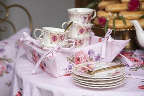 Ružová bavlnená chňapka - rukavice s ružami Dotty Rose - 18 * 30 cm