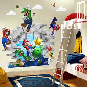 Veselá Stena Samolepka na stenu na stenu Hra Super Mario