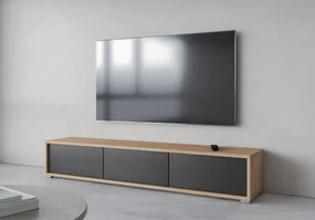 Závesný TV stolík IRVING 1 - dub olejovaný / antracitový