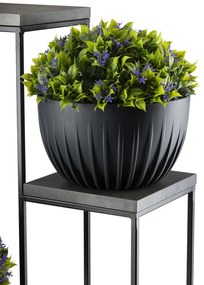 STOJAN NA KVETINÁČ KASKADA 110X40X40 CM ČIERNA/SIVÁ