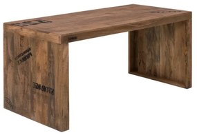 furniture-nabytek.cz - Masívny písací stôl Hankey z mangového dreva, rustikálny matný lak, prírodný – 160×70×75 cm
