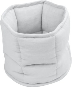 Ľanový prešívaný košík sivý o 20 cm